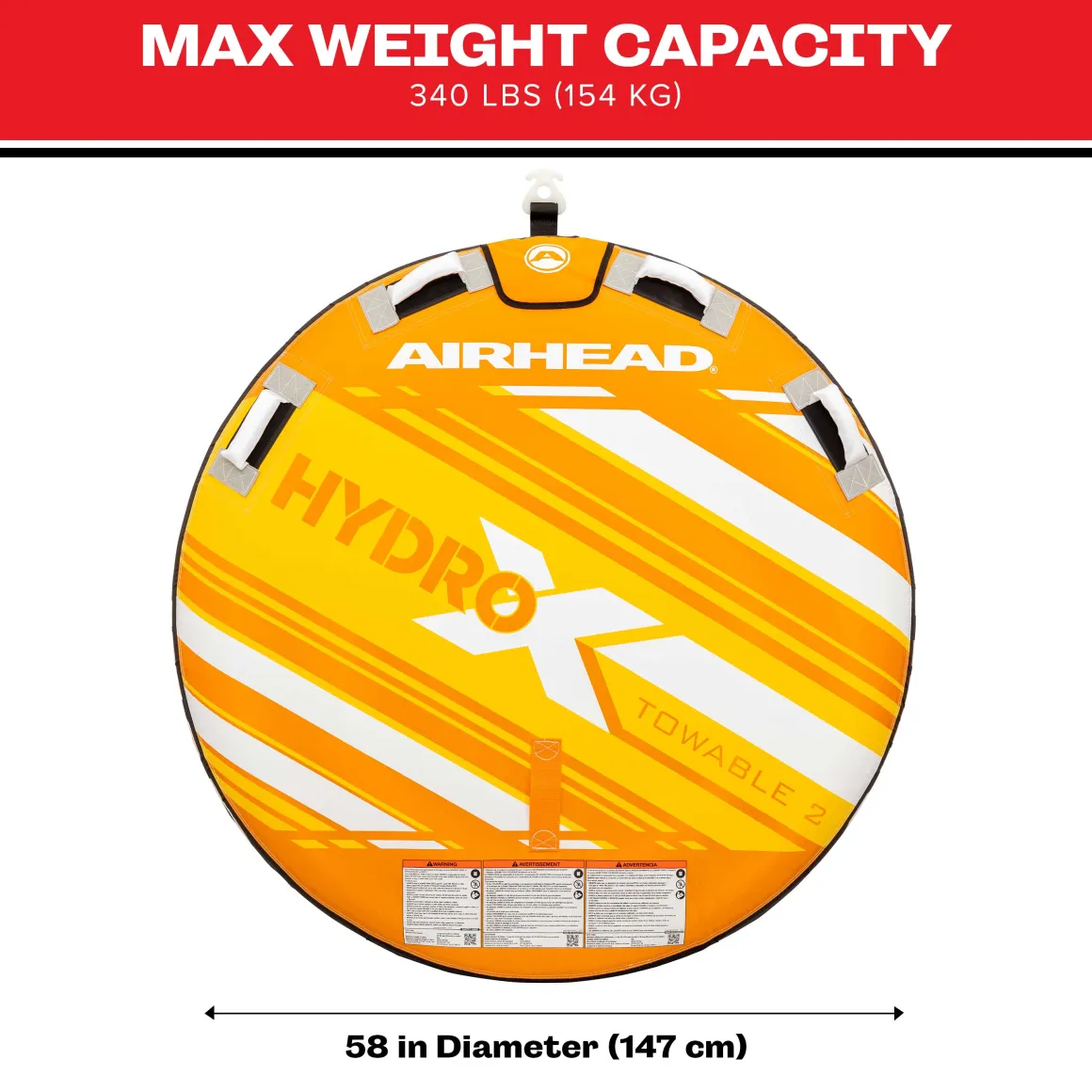 Hydro-X 2 | 1-2 Rider Towable Tube for Boating *Walmart Exclusive*
