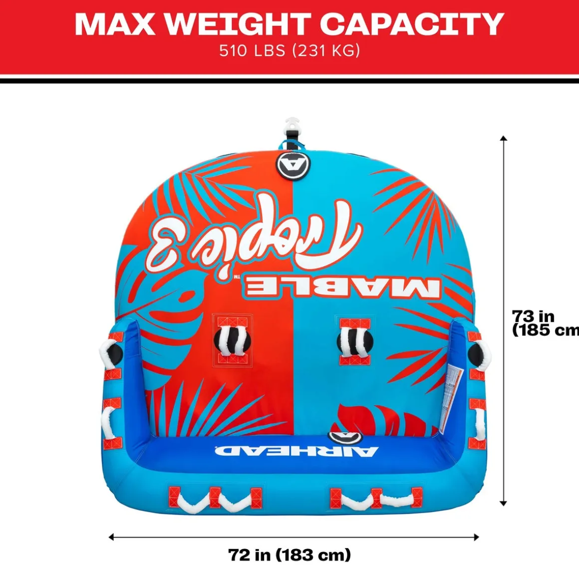 Mable® Tropic 3 | 1-3 Rider Towable Tube for Boating *Walmart Exclusive*